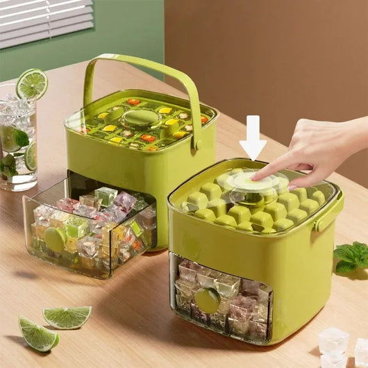 2026 New 48 Grid Ice Cube Mold Reusable Refrigerator Ice Maker One-Touch Easy Release Homemade Ice Cube Tray Mold