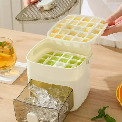 2026 New 48 Grid Ice Cube Mold Reusable Refrigerator Ice Maker One-Touch Easy Release Homemade Ice Cube Tray Mold
